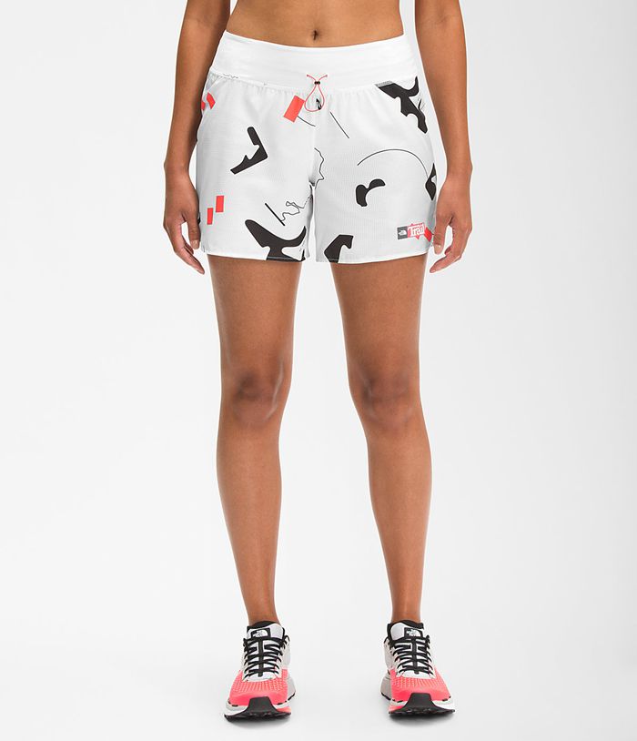 The North Face Womens Shorts Printed Movmynt 2.0 982CDSUON - White